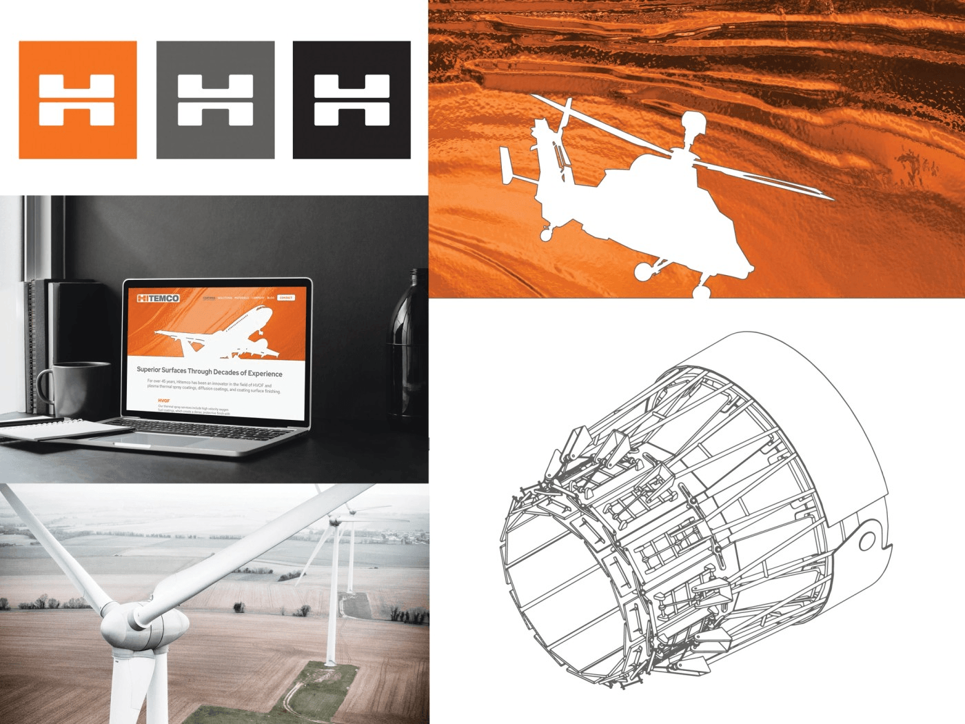 Sample brand elements from aerospace coatings company Hitemco